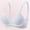 Blue, variant on Demi & Balconette Womens Bra Lace Trim Wire-Free U-Back Plunging Neck Spaghetti Straps Solid Everyday Size 90C