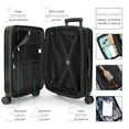thumbnail image 5 of Virtu 20 inch Hardside Carry-On Expandable Luggage, Front Pocket Luggage Set Spinner Suitcase Set, Black, 5 of 9