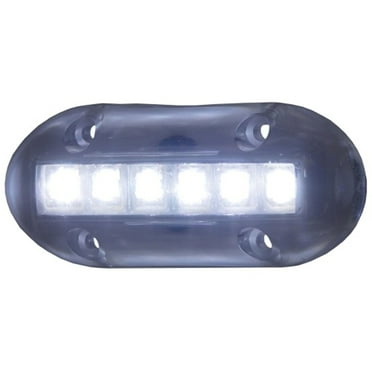 T-H Marine LED Underwater Boat Light - High-Intensity Surface Mount Waterproof Lighting - Use Above or Below Water - Multi-Purpose Use and Low Power Draw - White