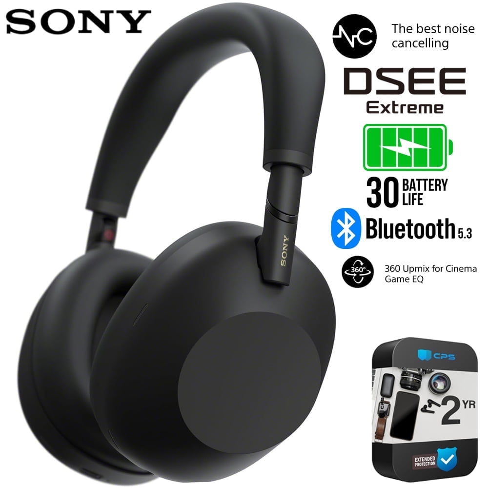 Sony WH-1000XM6 Noise Canceling Wireless Headphones, Black, Over