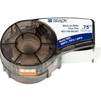 Brady Label Tape Cartridge, Black/White, Labels/Roll: Continuous M21-750-595-WT