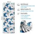 thumbnail image 2 of Blue White Butterfly Pattern Hot Yoga Mat Towel Non Slip for Hot Yoga - Quick-Drying Yoga Mat Cover with 4 Corner Pockets with Travel Bag - Hot Yoga Towel Non Slip 74"x26", 2 of 6