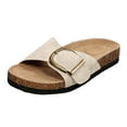 thumbnail image 5 of Dakaela Cork Footbed Sandals for Women Dressy Summer Beach Essentials Flip Flops Slides Footwear, 5 of 6