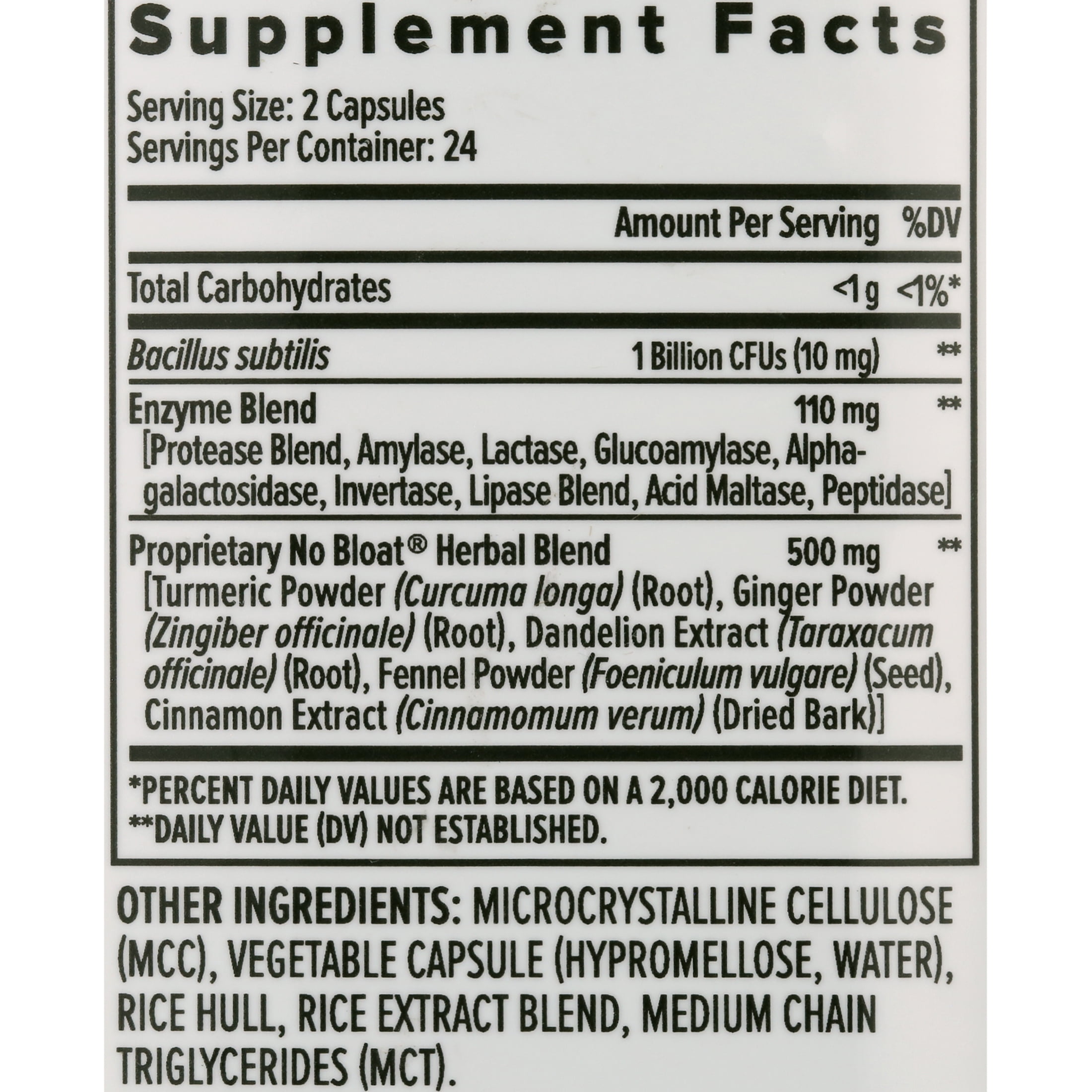 Zenwise No Bloat, Probiotics Digestive Enzymes Herbal Supplement 48ct, Gas & Bloat Relief
