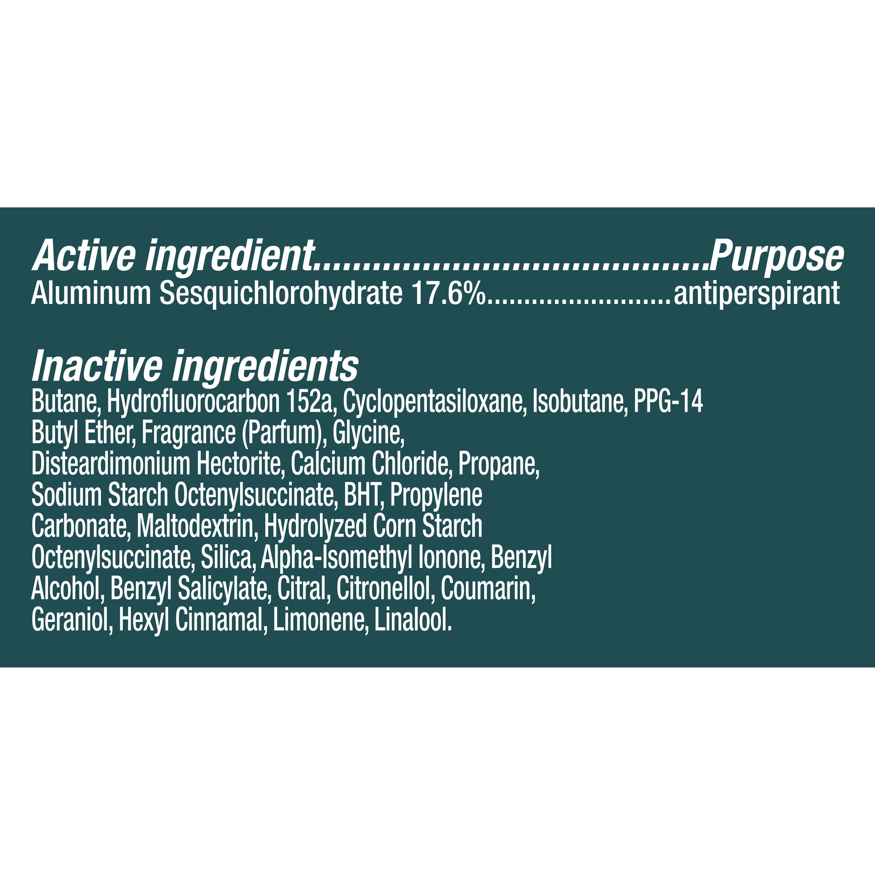 Pack of 4 Degree 72 Hr Advanced Antiperspirant Deodorant Dry Spray - Sage & Ocean Mist - 3.8 oz - Package may vary