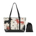thumbnail image 7 of FORMRS Laptop Tote Bag for Women with 15.6" Computer Compartments Handbag, Retro Christmas Forest, 7 of 7