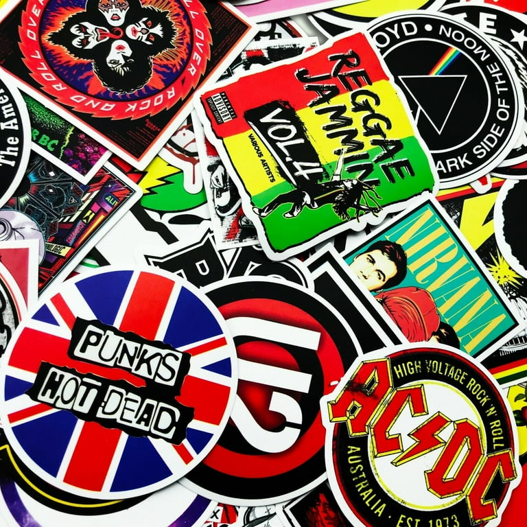 SBS Lot de Stickers Rock, Musique, Logos Groupes de Rock, Metal