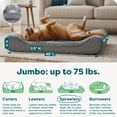 thumbnail image 4 of FurHaven Pet Dog Bed | Orthopedic Ultra Plush Luxe Lounger Pet Bed for Dogs & Cats, Gray, Jumbo, 4 of 10