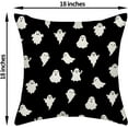 thumbnail image 2 of Halloween Pillow Covers 18x18 Black and White Ghosts Decor Throw Pillows Case for Couch Halloween Indoor Outdoor Decorative Cushion Cases for Sofa Bed Car Decorations Set of 2, 2 of 6