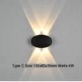thumbnail image 3 of Lámpara de pared LED de 4 W, 6 W y 8 W para interiores y exteriores, estilo minimalista moderno, resistente al agua IP65, con 3 años de garantía, CA 85-265 V, 3 of 5