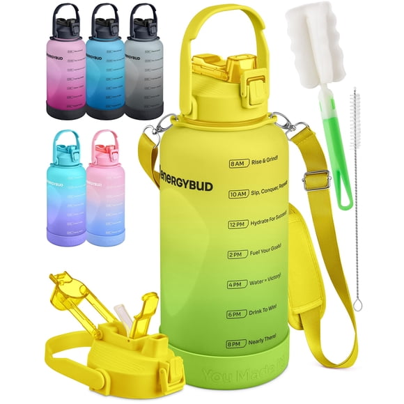 Botella de agua EnergyBud 74 oz a prueba de fugas, libre de BPA, Tritan