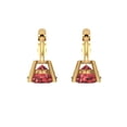 thumbnail image 4 of Clara Pucci 1Ct Natural Garnet Round Cut VVS1 Lever Back Drop Dangle 18k Solid hypoallergenic Gold Designer Earrings For January, 4 of 7