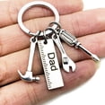 thumbnail image 3 of Creative Fashion Tassel Hanging Pendant Handbag Decor Wrench Keyring Hammer Father's Day Gifts Dad Letters Keychains 1, 3 of 8