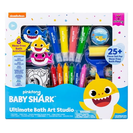 Baby Shark Ultimate Bath Art Studio, Bath Toys & Paints For Ages 3+