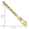 thumbnail image 2 of Diamond2Deal 10K Yellow Gold 2.75mm Quadruple Rope Chain Bracelet 8 inch for Women, 2 of 5