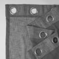 thumbnail image 5 of Gravel Grey Grommet Solid Faux Linen Sheer Curtain (1 Panel), Gravel Grey, 50W X 108L, 5 of 10