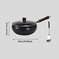 thumbnail image 2 of Klonfd Cookware Combination 9.5/10.2/11in Uncoated Pure Skillet With Lid Multifunctional Non Stick Wok With Lid High Frying Pan For Cooking, 2 of 3