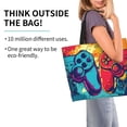 thumbnail image 2 of Fotbe Gaming Bolsa Tote Estética de Lona con Estampado para Mujer - Bolsa Reutilizable de Hombro Casual para Vacaciones, Compras, Trabajo y Gimnasio, 2 of 8