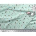 thumbnail image 3 of Soimoi Green Cotton Duck Fabric Rose Buds Floral Printed Craft Fabric 1 Yard 44 Inch Wide, 3 of 3