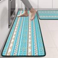 thumbnail image 2 of Kitchen Rugs Sets Of 2,Blue Ethnic Geometric Pattern Anti Fatigue Kitchen Mat Rugs Non Slip Washable,Decorative Kitchen Floor Mats for Kitchen,Sink,Laundry,17"x47"+17"x47", 2 of 5