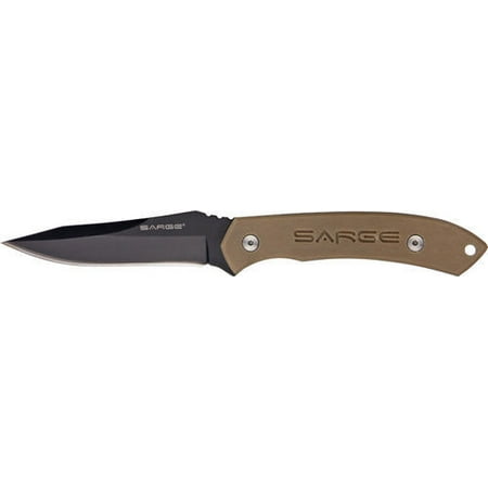 SK-970 Sarge Hunter Neck Fixed Blade Knife Drop Point Tan G10 Kydex Sheath