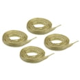 thumbnail image 1 of 2 pares de cordones planos brillantes, 43" cordones metálicos brillantes para zapatillas, botas, patines y zapatos de correr, dorado claro, 1 of 7