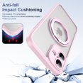 thumbnail image 4 of Allytechgroup for iPhone 16 Case with Ring Holder Stand, Support Wireless Charging Slim Hard PC Soft TPU Anti Yellowing Shockproof Magnetic Back Cover Bumper for iPhone 16, Pink, 4 of 8