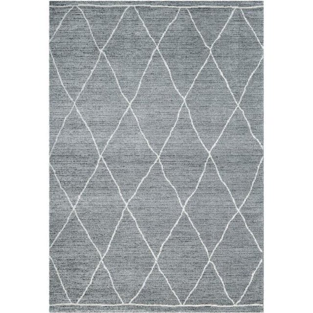 Dynamic Rugs SP912490044262 7 ft. 10 in. x 11 ft. 2 in. Sherpa 49004 Rectangle Contemporary Shag Rug - 4262 Grey & Ivory