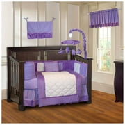 BabyFad Minky Purple 10 Piece Crib Bedding Set