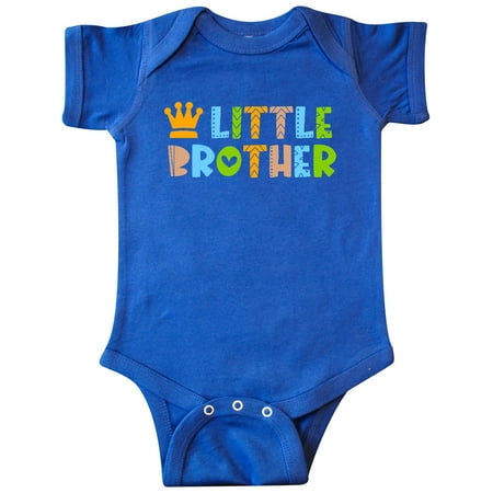 

Inktastic Baby Little Brother with Crown Gift Baby Boy Bodysuit