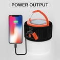 thumbnail image 3 of Linterna solar recargable negra, linterna LED USB de bolsillo para acampar al aire libre, lámpara portátil para tienda de campaña, luz de emergencia de seguridad, banco de energía, 3 of 5