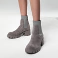 thumbnail image 2 of NECHOLOGY Botas Mujer Adulto Femenino Zapatos Botines para mujer Zapatos de tacón con punta redonda para mujer Zapatos de fiesta de con tacón grueso (Grey, 7.5), 2 of 5