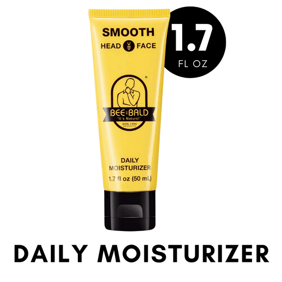 Bee Bald SMOOTH Daily Moisturizer, Hydrates & Tones Away Fine Lines, Wrinkles and Dry Patches; Helps Control Oil & Shine to Feel Cool, Fresh and Comfortable, 1.7 fl oz