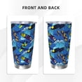 thumbnail image 3 of Rateoe Hawaiian Style Printed Car Guy Gifts for Men Women Tumbler - 20oz/590ml Double Wall Vacuum Insulated Stainless Steel Travel Tumbler Cups with Lid & Straw-Straw Three-piece Set, 3 of 8