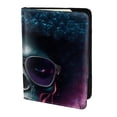 thumbnail image 2 of Pofeuu Punk Style Blue Haired Skull Print Travel Document Organizer Passport Holder Men Women for Family (6.5 in x 4.5 in),Wallet Holder Credit Card Clutch Bag Case, 2 of 5