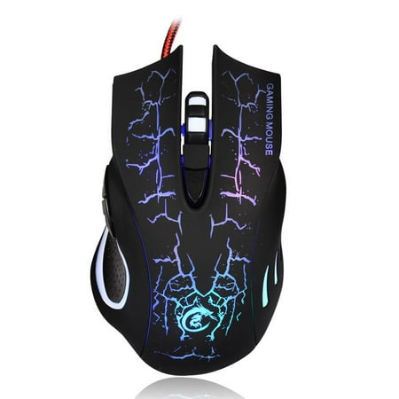 Multimedia Trackball - Ktaxon USB 2.0 5500DPI Wired Gaming Mouse Backlight Illuminated Multimedia Mice For PC