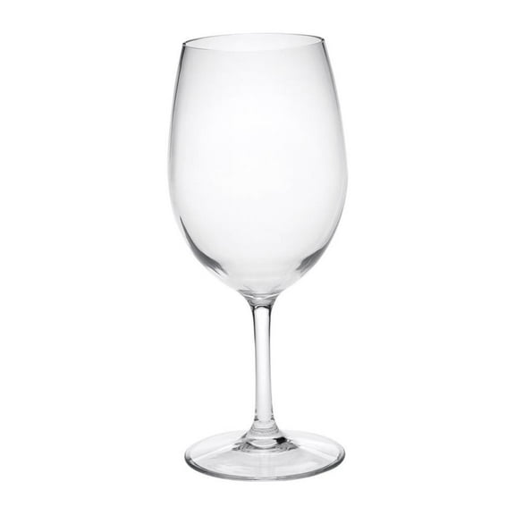 HomeRoots Set Of Four Clear Tritan Plastic Stemmed All Purpose Wine Glass