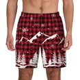 thumbnail image 3 of Uemuo Christmas Tree Buffalo Plaid Pattern Mens Swim Trunks Quick Dry Board Shorts with Mesh Lining, Stretch Beach Shorts Quick Dry No-Chafing Board Shorts-Large, 3 of 9