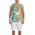 thumbnail image 4 of Gaeub Starfish And Seashell Men's Mesh Basketball Jersey, Quick-Drying Sleeveless Top S-4XL, Loose Muscle Tank Top -3X-Large, 4 of 9