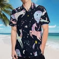 thumbnail image 5 of High Quality Hawaiian Shirts for Men Short Sleeve Aloha Beach Shirt Floral Summer Casual Button Down Shirts Blouses MB6AF4, 5 of 7