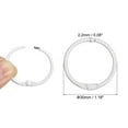 thumbnail image 2 of Unique Bargains 30mm Loose Leaf Binder Rings, 12Pack 2.2mm Metal Flash Card Book Binding Rings for Key Chain Card, White, 2 of 7