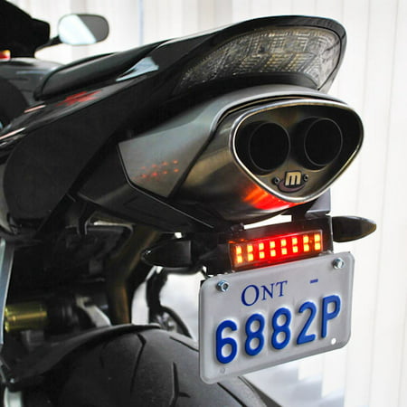 Krator Dyna Glow Integrated LED Taillight Strip Brake Light Running Light Turn Signals for License Plate Sissy Bar Rear Fender Saddlebags Hardbags Motorcycle