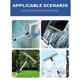thumbnail image 3 of Telescopic Window Cleaner with Squeegee and Sponge, 2-in-1 Extendable Aluminum Pole for High-Rise Glass, Shower Doors, Car Windshields and Mirrors, Scrubbing Tool, 3 of 6