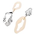 thumbnail image 4 of 1 Paire de Boucles d'Oreilles Pendantes Asymétriques pour Femmes et Filles, 4 of 8