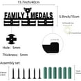 thumbnail image 2 of Wood Medal Hanger Display Medal Holder Rack Black Wooden Sport Hanging Athlete Awards Wall Mounted Stand Over 30 Medals for Competition Race Medalists Runners 15.7x5.9 Inch-Family Medals for DIY, 2 of 7