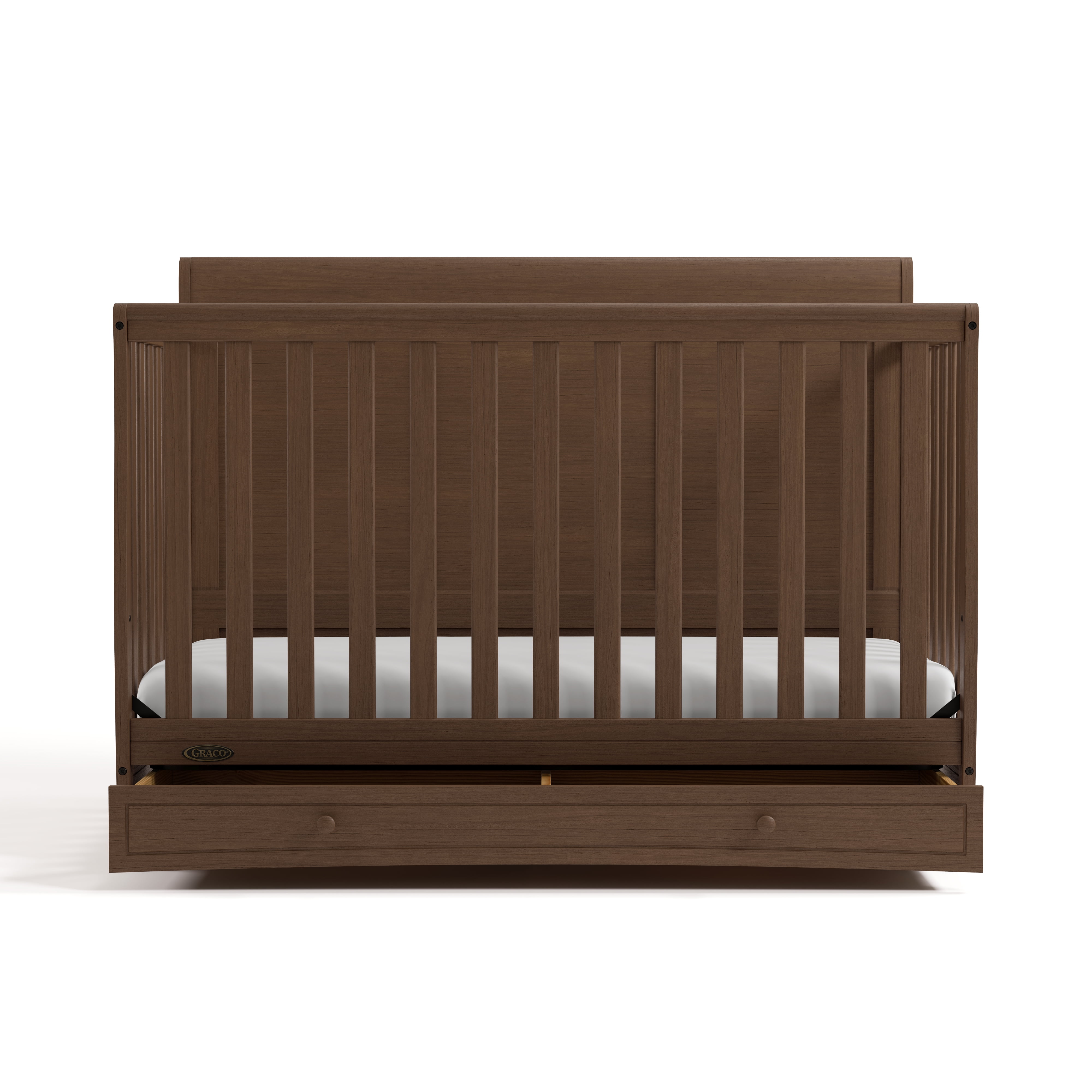 Graco Asheville 4-in-1 Convertible Baby Crib with Drawer, Hazelnut