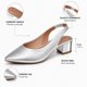 thumbnail image 4 of Zapatilla Slingback Tacón Bajo Confort Punta Fina Mujer Beira Rio 4182220 plateado 22.5, 4 of 7