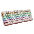 thumbnail image 1 of Computer Keyboard Colorful 87-key Gaming Keyboard Office Mechanical Keyboard white, 1 of 5