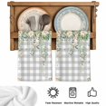 thumbnail image 5 of Watercolor Floral Kitchen Towels Set of 1, Spring Flowers Leaves Plants Gray Plaid Absorbent Dish Towels for Kitchen, Microfiber Hand Towel, Quick Drying Tea Towel for Cleaning Decorative Dishcloths, 5 of 7
