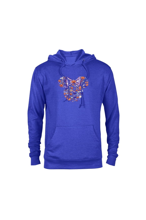 Minnie Mouse Icon Candy and Pumpkins Halloween - Pullover Hoodie for Adults - Customized-Royal